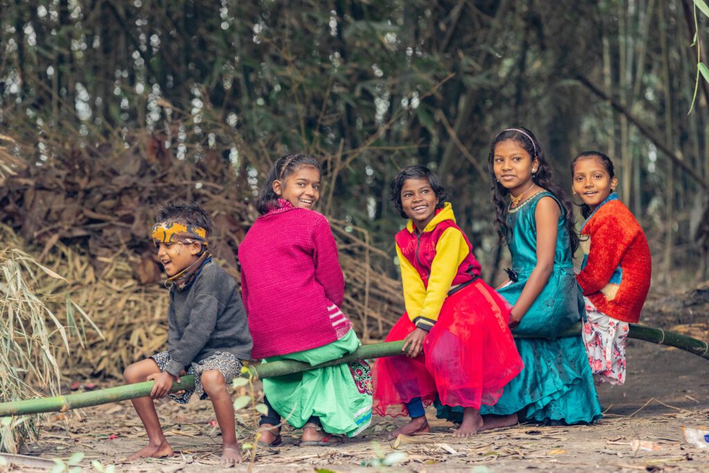 Kinderen in Purnea, India